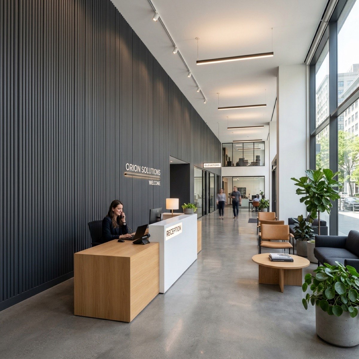PVC panels in office