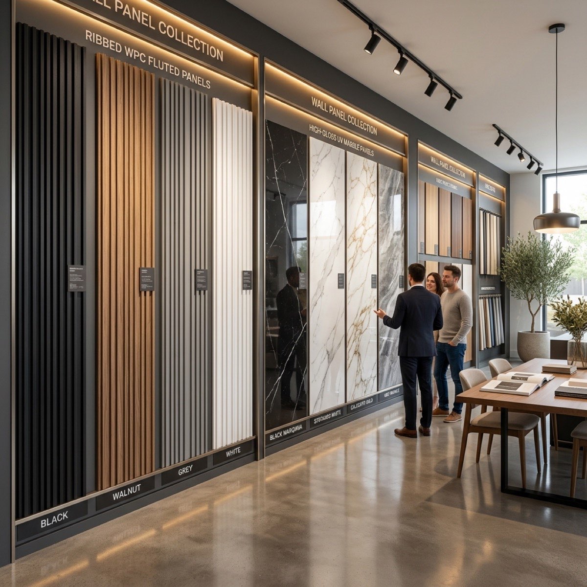 Vinyl plank flooring showroom